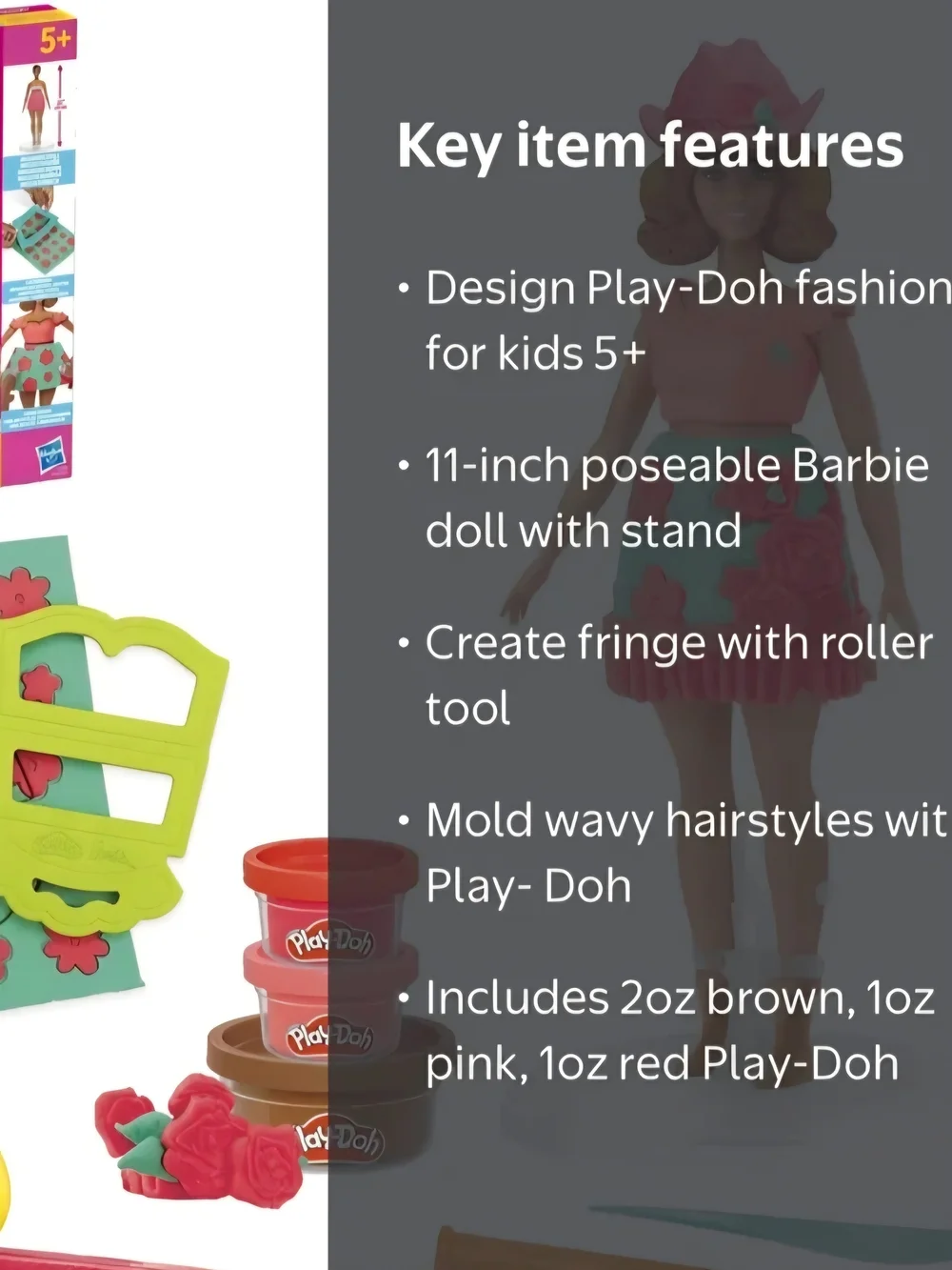 Barbie Play-Doh Fashion Maker Doll Set Pink Green Red